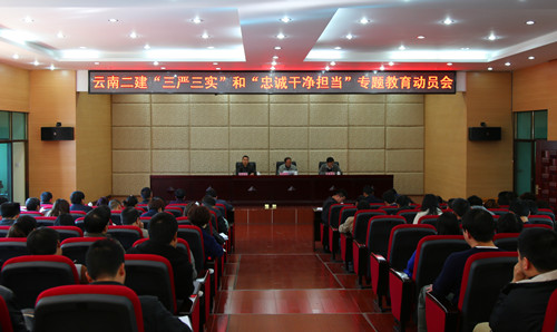 緊跟集團步伐  從嚴從實開展專題教育——公司召開“三嚴三實”和“忠誠干凈擔當”專題教育動員大會