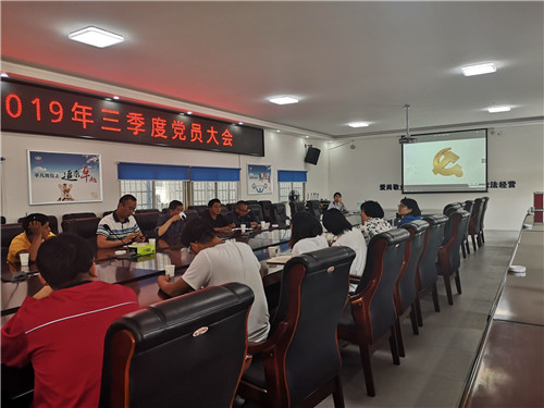 第十一直管部黨支部召開2019年三季度黨員大會(huì)